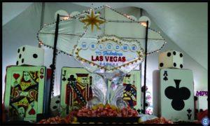 Welcome to Las Vegas ice sculpture with color
