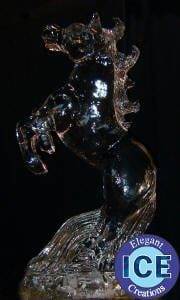 Horse rearing Ice Sculpture