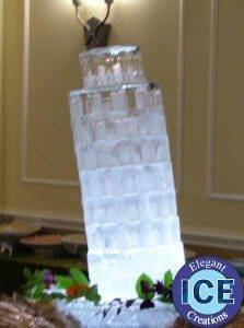 leaning tower of Pisa ice Sculpture