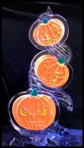 3 pumpkins with color 1 block